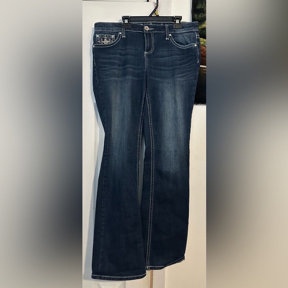 Red Camel Dark Blue Flare Jeans